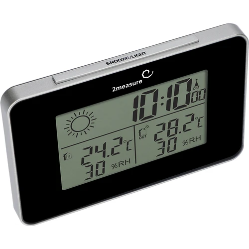 Stazione meteo RCC – elettronica, senza fili, con sensore retroilluminato, nera - 4