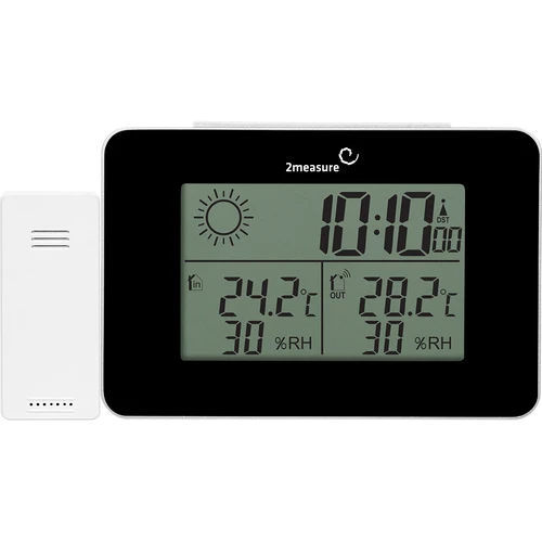 Stazione meteo RCC – elettronica, senza fili, con sensore retroilluminato, nera - 6