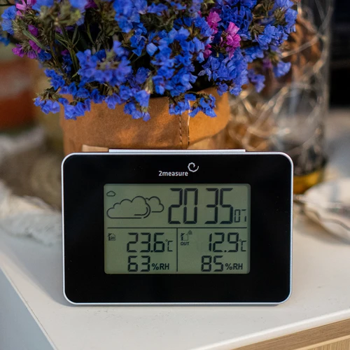 Stazione meteo RCC – elettronica, senza fili, con sensore retroilluminato, nera - 13