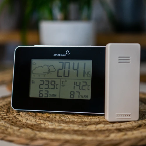 Stazione meteo RCC – elettronica, senza fili, con sensore retroilluminato, nera - 17