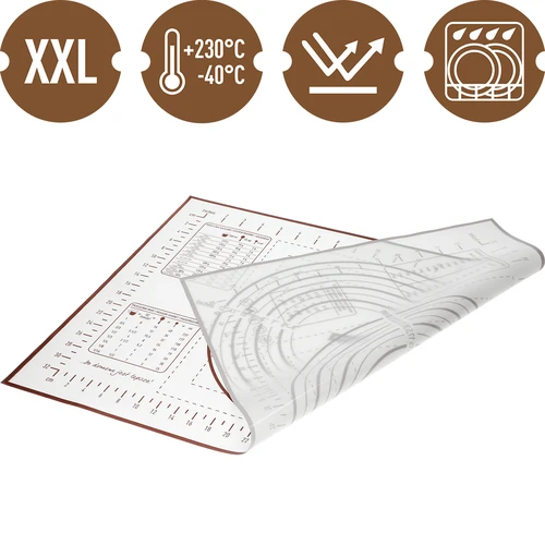 Tappetino in silicone – spianatoia con stampa: sagome e calcolatore culinario - 2