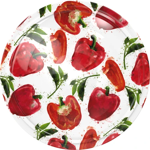 Tappi fi 66/4 con disegni di peperoni - 10 pz.
