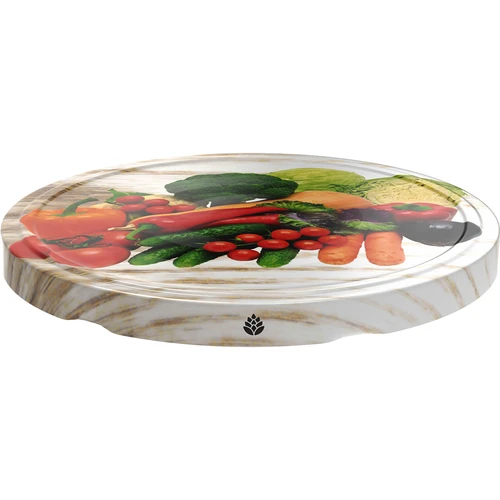 Tappi Ø 66/4 con verdure su sfondo bianco - 10 pz. - 2