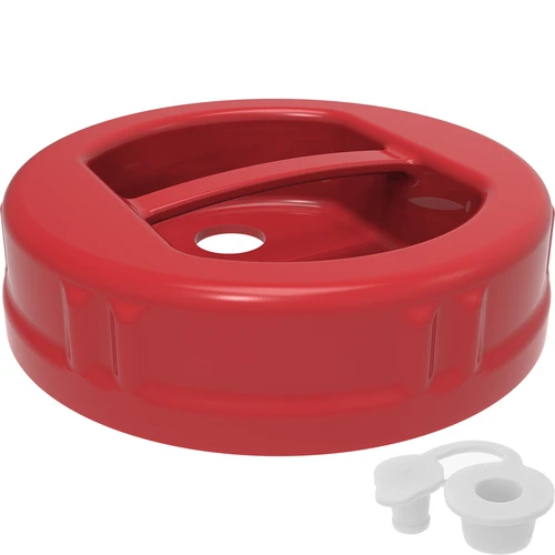 Tappo a vite in plastica Ø 100 mm twist-off con foro e gommino
