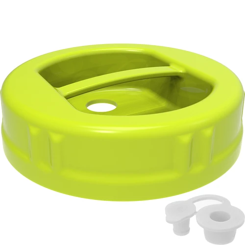 Tappo a vite in plastica Ø 100 mm twist-off con foro e gommino - 2