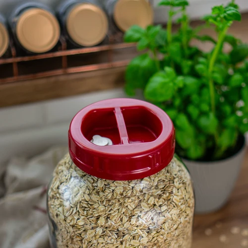 Tappo a vite in plastica Ø 100 mm twist-off con foro e gommino - 8