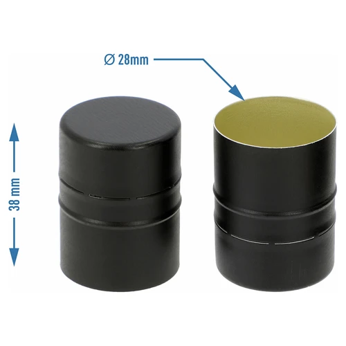 Tappo a vite per bottiglie fi28/38, nero, 8 pz. - 4