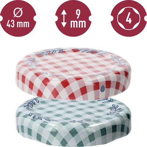 Tappo Ø 43 a quadretti - 10 pezzi - 4