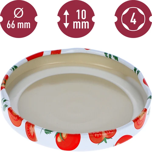 Tappo twist-off Ø 66/4 con pomodori - 10 pz. - 4