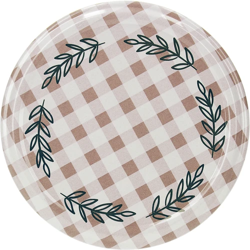 Tappo twist-off Ø82/6 a quadretti beige, 10 pz