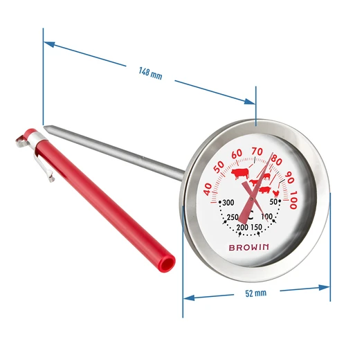 Termometro con doppia scala (30°C–100°C) / (50°C–300°C) 13,0 cm - 3