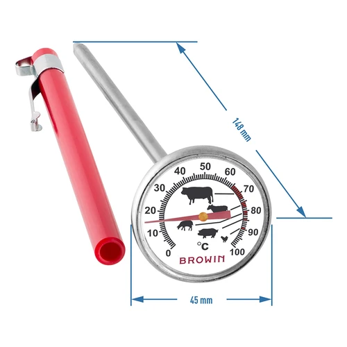 Termometro da cucina con quadrante illustrato (0°C a +100°C) 12,5 cm - 2