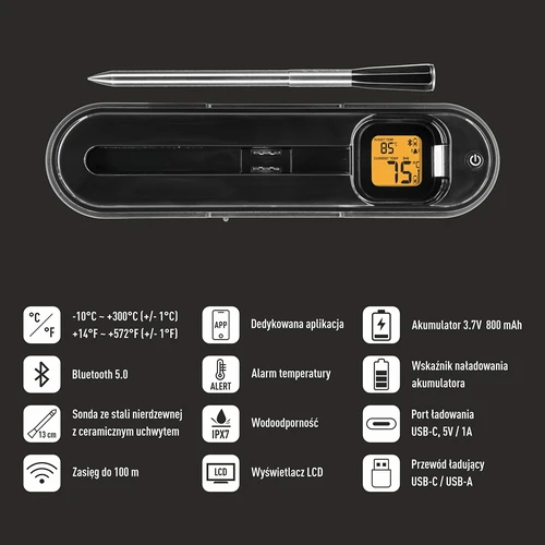 Termometro da cucina con sonda senza fili Bluetooth - 6