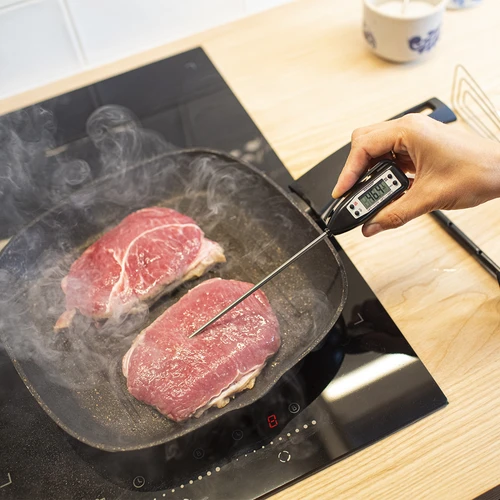 Termometro da cucina elettronico (-50°C a +300°C) con custodia, nero - 4