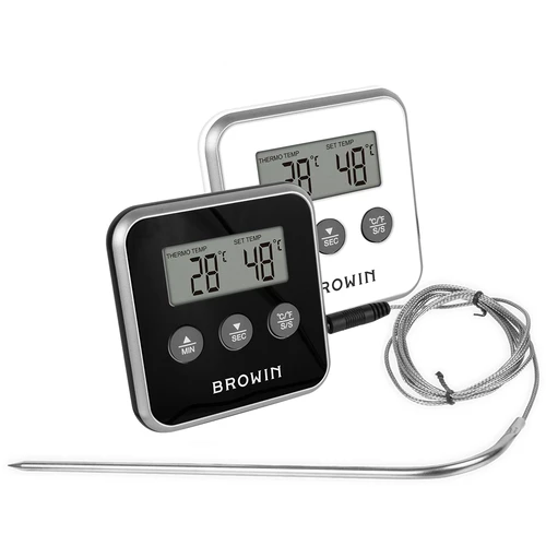 Termometro da cucina elettronico con sonda (0°C–250°C), colori assortiti