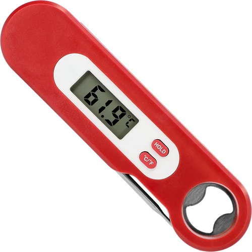 Termometro da cucina elettronico con sonda pieghevole (-50/+300℃), rosso - 2