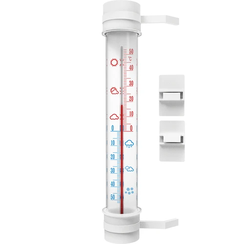 Termometro da esterno bianco (-50°C a +50°C) 27 cm