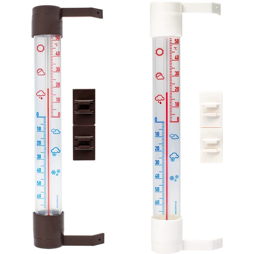 Termometro da esterno con scala trasparente (-70°C a +50°C) 23 cm, assortito