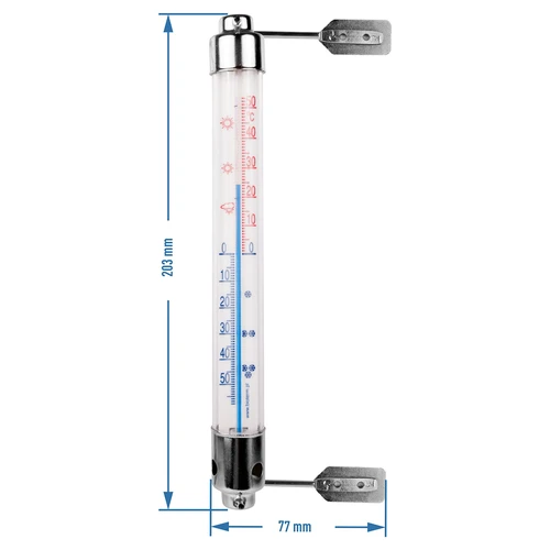 Termometro da esterno con struttura in metallo (-50°C a +50°C) 20 cm - 2