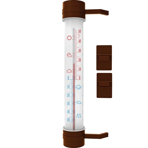 Termometro da esterno marrone (-50°C a +50°C) 27 cm