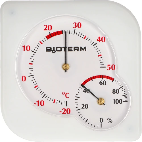 Termometro da interno bimetallico con igrometro (-20 a +50°C), bianco