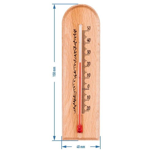 Termometro da interno con decoro (-20°C a +50°C) 15 cm - 3