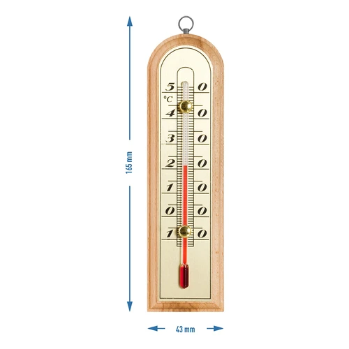 Termometro da interno con scala dorata (-10°C a +50°C) 16 cm - 2