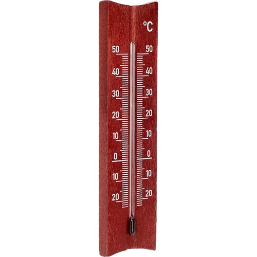 Termometro da interno in legno (-20 a +50 °C), colore mogano, 15 cm - 2