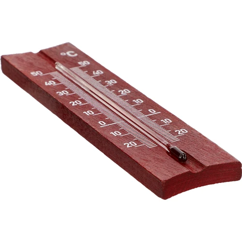 Termometro da interno in legno (-20 a +50 °C), colore mogano, 15 cm - 4