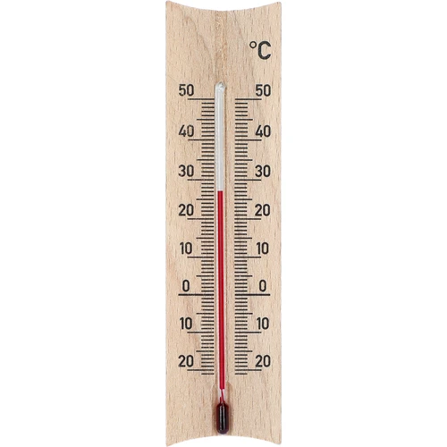Termometro da interno in legno (da -20 a +50 °C), marrone chiaro, 15 cm