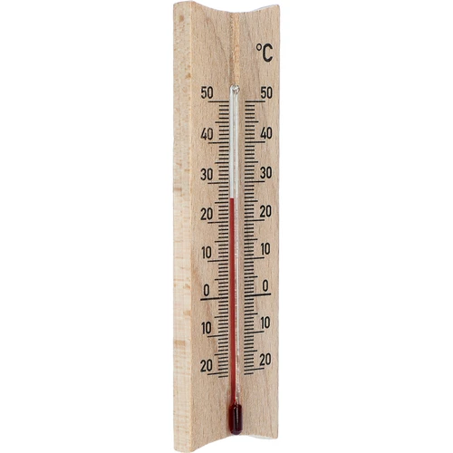 Termometro da interno in legno (da -20 a +50 °C), marrone chiaro, 15 cm - 2