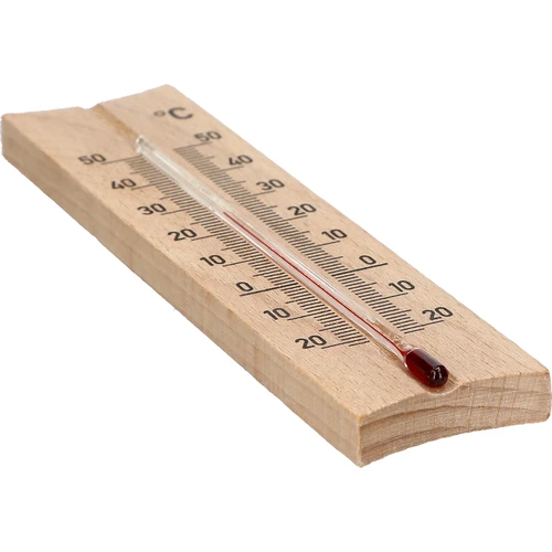 Termometro da interno in legno (da -20 a +50 °C), marrone chiaro, 15 cm - 4
