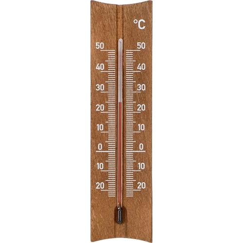 Termometro da interno in legno (da -20 a +50°C), marrone scuro, 15cm