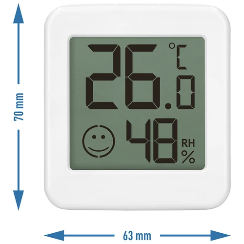 Termometro elettronico con indicatore di comfort, bianco - 10