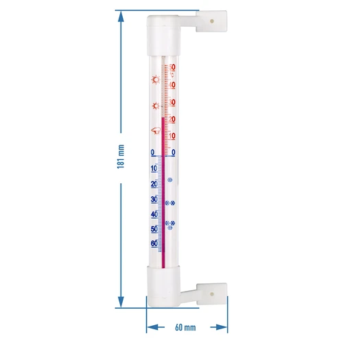 Termometro esterno bianco (-50°C a +50°C) 18 cm - 3