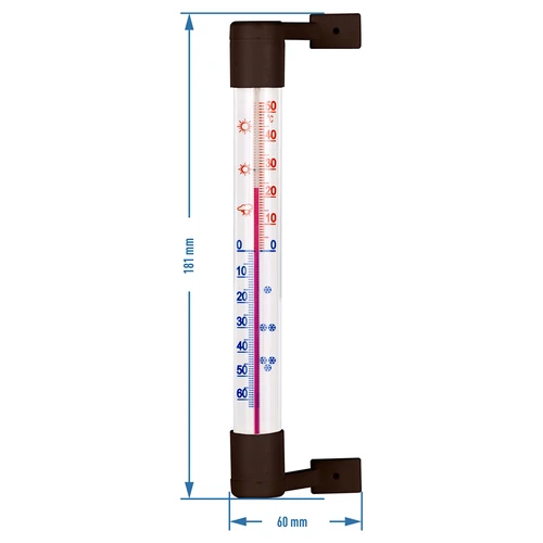 Termometro esterno marrone (-50°C a +50°C) 18 cm - 3