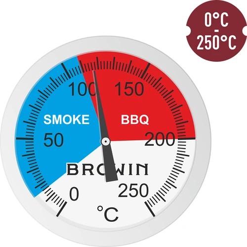 Termometro per affumicatore e BBQ (0 °C – +250 °C) 5,2 cm - 4