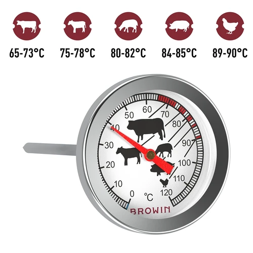 Termometro per arrosti di carne (da 0°C a +120°C) 12,5 cm - 9
