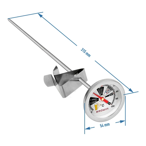 Termometro per birrificazione (da 0°C a +100°C) 31,5 cm - 3