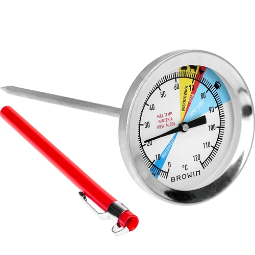 Termometro per cuoci-prosciutto 1,5 kg e 3 kg (0 °C a +120 °C) 12,5 cm