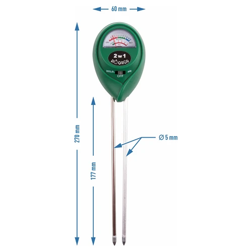 Tester del terreno 2 in 1 - pH e umidità - 4