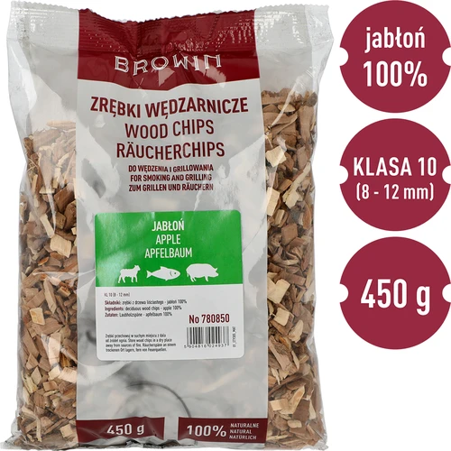Trucioli di legno per affumicare/grigliare, melo, 450 g, classe 10 - 3