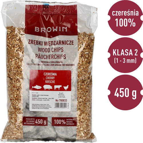 Trucioli di legno per affumicatura (100% Ciliegio) - classe 2 - 450 g x5 - 3