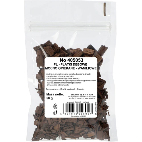 Trucioli di quercia a tostatura forte con note di vaniglia, 50 g - 2