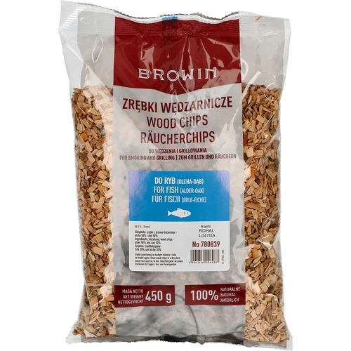 Trucioli per affumicare/grigliare, 50% quercia + 50% ontano, 450 g, classe 8