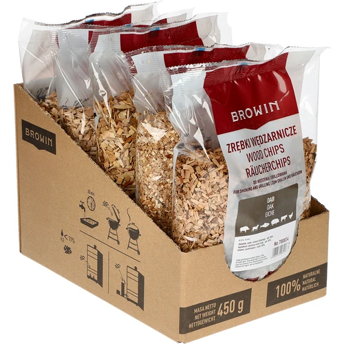 Trucioli per affumicare/grigliare, rovere, 450 g, classe 8 - 2