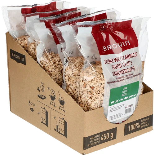 Trucioli per affumicatura (100% faggio) - classe 2 - 450 g x5