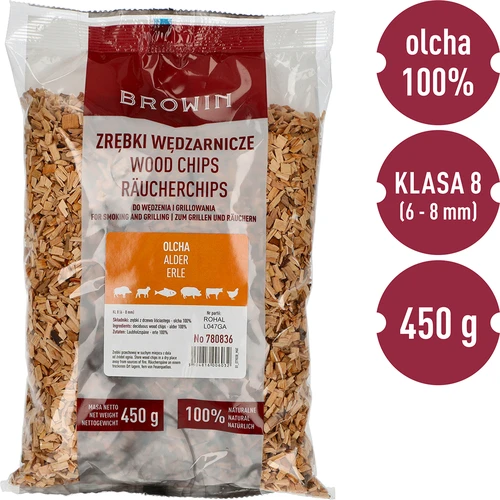 Trucioli per affumicatura/griglia, ontano, 450 g, cl. 8 - 3