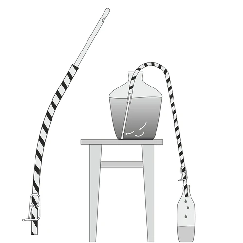 Tubo di travaso per vino con morsetto - 7