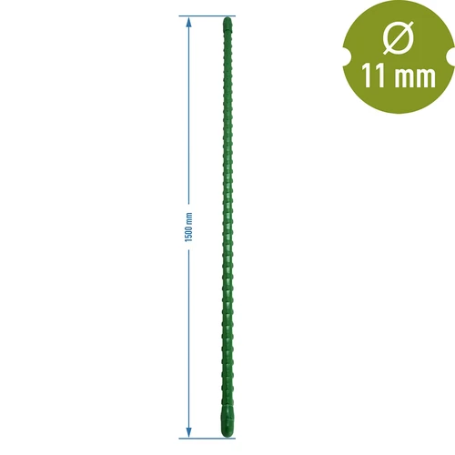 Tutore in acciaio rivestito in PE 1,5 m x 11 mm - 2